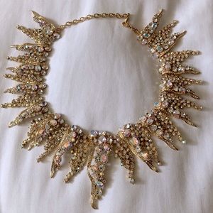 Brand unknown crystal gold necklace